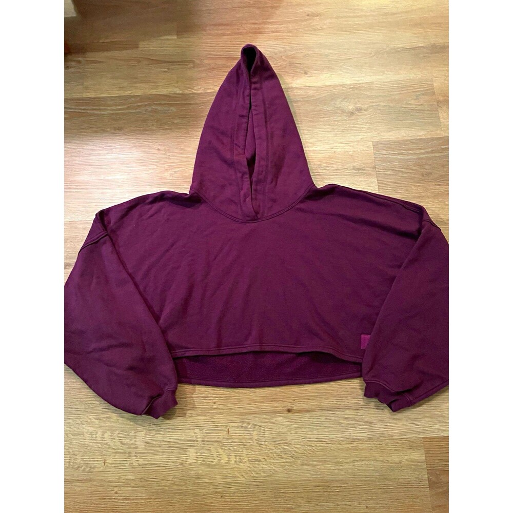 Savage X Fenty Women's Purple Fleece Logo Pullover Hoodie Relaxed Fit M
